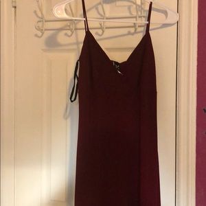 Long burgundy dress